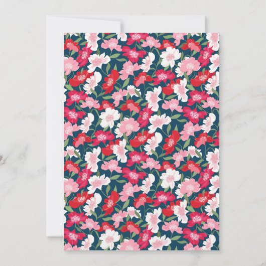 Kleurrijke bloemen, elke leeftijd voegt foto van ' kaart (Achterkant)