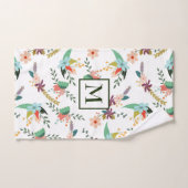 Kleurrijke bloemen en bladeren bad handdoek (Handdoek)