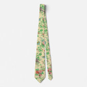 KLEURRIJKE BLOEMEN EN BLADEREN BLOEMMOTIEF IVOOR STROPDAS (Voorkant)