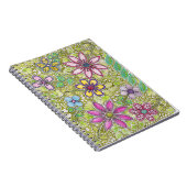 Kleurrijke bloemen en bladeren notitieboek (Rechterzijde)