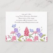  kleurrijke bloemen en Butterflies Garden Visitekaartje (Achterkant)