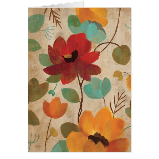 Kleurrijke bloemen en knoppen (Voorkant)