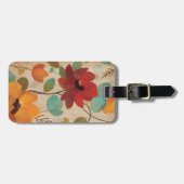 Kleurrijke bloemen en knoppen bagagelabel (Voorkant horizontaal)