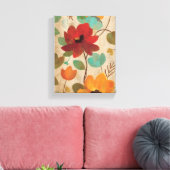Kleurrijke bloemen en knoppen canvas afdruk (Insitu (Woonkamer))