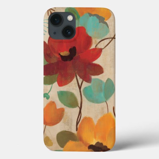 Kleurrijke Bloemen en Knoppen Case-Mate iPhone Case (Achterkant)