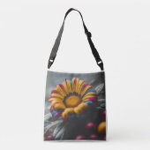 Kleurrijke Bloemen en Lucky Charm Design Crossbody Tas (Achterkant)