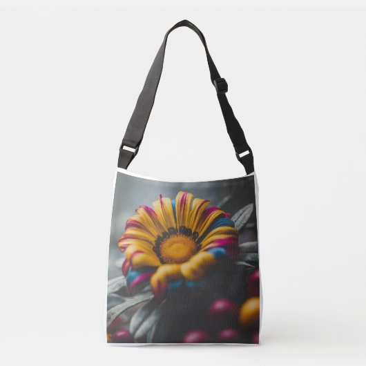 Kleurrijke Bloemen en Lucky Charm Design Crossbody Tas (Voorkant)