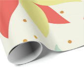 Kleurrijke bloemen en maretak cadeaupapier (Rol Hoek)