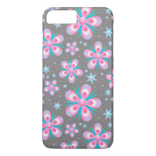 kleurrijke bloemen en sterren telefoonhoesje iPhone 8/7 plus hoesje