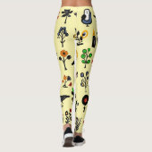 Kleurrijke bloemen en vogels leggings (Achterkant)