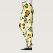 Kleurrijke bloemen en vogels leggings (Links)