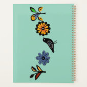Kleurrijke bloemen en vogels planner (Achterkant)