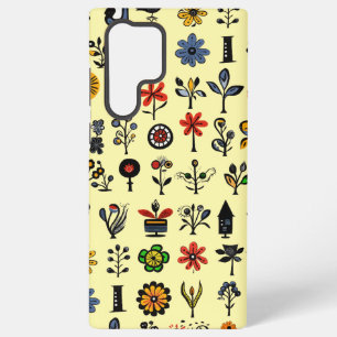 Kleurrijke bloemen en vogels samsung galaxy hoesje