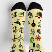 Kleurrijke bloemen en vogels sokken (Top)