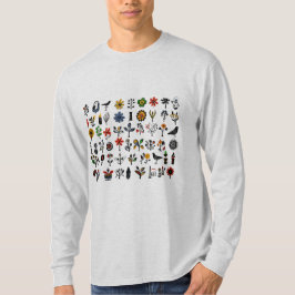 Kleurrijke bloemen en vogels t-shirt