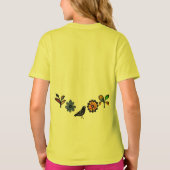 Kleurrijke bloemen en vogels t-shirt (Achterkant)