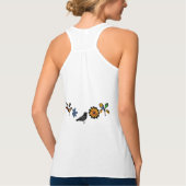 Kleurrijke bloemen en vogels tanktop (Achterkant)