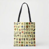 Kleurrijke bloemen en vogels tote bag (Voorkant)