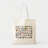 Kleurrijke bloemen en vogels tote bag (Voorkant)