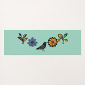 Kleurrijke bloemen en vogels yogamat (Achterkant (horizontaal))