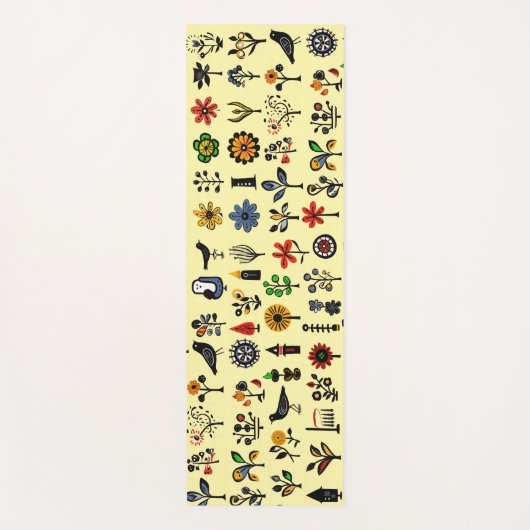 Kleurrijke bloemen en vogels yogamat (Voorkant)