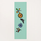 Kleurrijke bloemen en vogels yogamat (Achterkant)