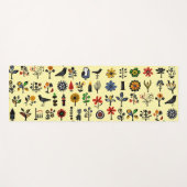 Kleurrijke bloemen en vogels yogamat (Voorkant (horizontaal))