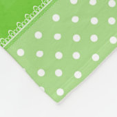 Kleurrijke bloemen en witte Stippen Fleece Deken (Hoek)