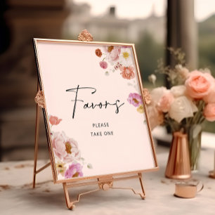 Kleurrijke Bloemen Favors Vrijgezellenfeest Poster