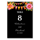 Kleurrijke bloemen Fiesta Mexicaanse bruiloft Kaart (Voorkant)
