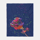 Kleurrijke Bloemen Fleece Deken (Voorkant)