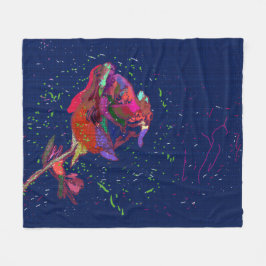 Kleurrijke Bloemen Fleece Deken