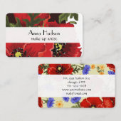 Kleurrijke bloemen, Floral, Floristry, bloemenwink Visitekaartje (Voorkant / Achterkant)