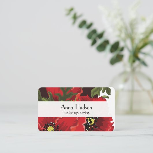 Kleurrijke bloemen, Floral, Floristry, bloemenwink Visitekaartje (Staand voorkant)