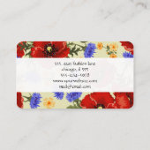 Kleurrijke bloemen, Floral, Floristry, bloemenwink Visitekaartje (Achterkant)