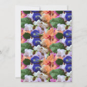 Kleurrijke bloemen Floral Wedding Kaart (Achterkant)