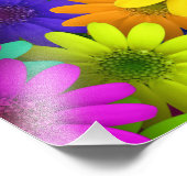 Kleurrijke bloemen foto afdruk (Hoek)