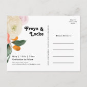 Kleurrijke bloemen | Foto Save the Date Uitnodiging Briefkaart (Achterkant)