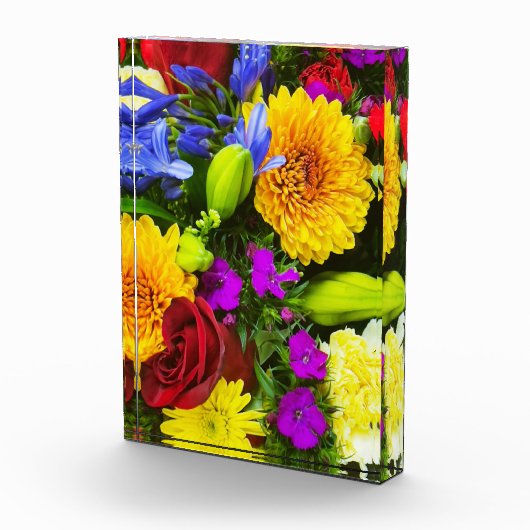Kleurrijke bloemen fotoblokken (Rechts)
