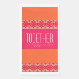 Kleurrijke bloemen geaccentueerd servet