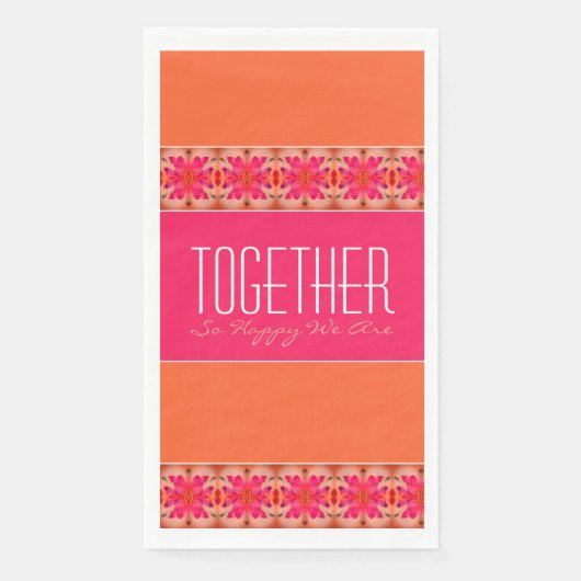 Kleurrijke bloemen geaccentueerd servet (Voorkant)