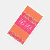 Kleurrijke bloemen geaccentueerd servet (Hoek)