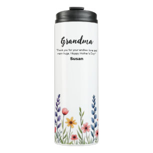 Kleurrijke Bloemen Gelukkige Moeders Gift Tumbler Thermosbeker
