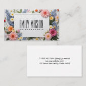 Kleurrijke Bloemen Gemengd Visitekaartje (Voorkant / Achterkant)