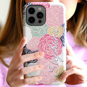 Kleurrijke Bloemen Gepersonaliseerde Naam Case-Mate iPhone Case