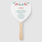 Kleurrijke Bloemen Gepersonaliseerde Trouwprogramm Handwaaier (Achterkant)