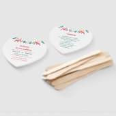 Kleurrijke Bloemen Gepersonaliseerde Trouwprogramm Handwaaier (Niet-gemonteerd)