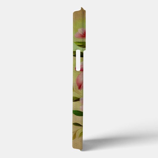 Kleurrijke bloemen geschilderd met acryl achtergro Case-Mate iPhone case (Achterkant / Rechts)