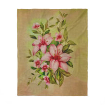 Kleurrijke bloemen geschilderd met acryl achtergro