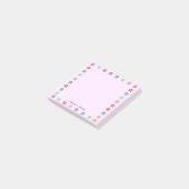 Kleurrijke Bloemen gradiënt Gepersonaliseerde naam Post-it® Notes (Schuin)